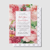 Vintage Rosenblüten und botanische Rosen Hochzeite Pergament Einladungen (Versetzt (Einladung))