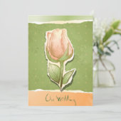 Vintage Rosenbude in Grün, Einladung (Stehend Vorderseite)