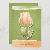 Vintage Rosenbude in Grün, Einladung (Vorne/Hinten)