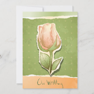 Vintage Rosenbude in Grün, Einladung