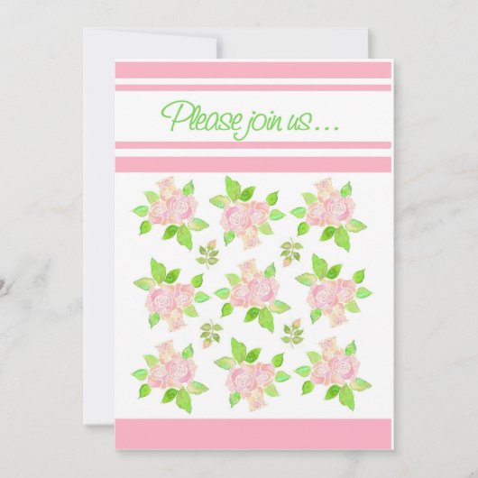 Vintage Rosengänge Sommerliche Party Einladung (Vorderseite)