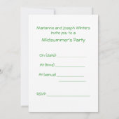 Vintage Rosengänge Sommerliche Party Einladung (Rückseite)