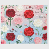 Vintage-Rosengarten - Geschenkpapier (Flach)