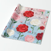 Vintage-Rosengarten - Geschenkpapier (Ungerollt)