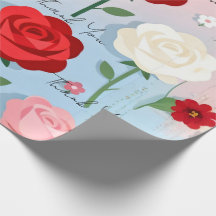 Vintage-Rosengarten - Geschenkpapier
