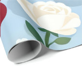 Vintage-Rosengarten - Geschenkpapier (Rolleneckpunkt)