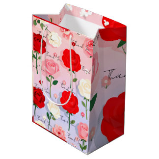 Vintage-Rosengarten - Geschenkpapier Mittlere Geschenktüte