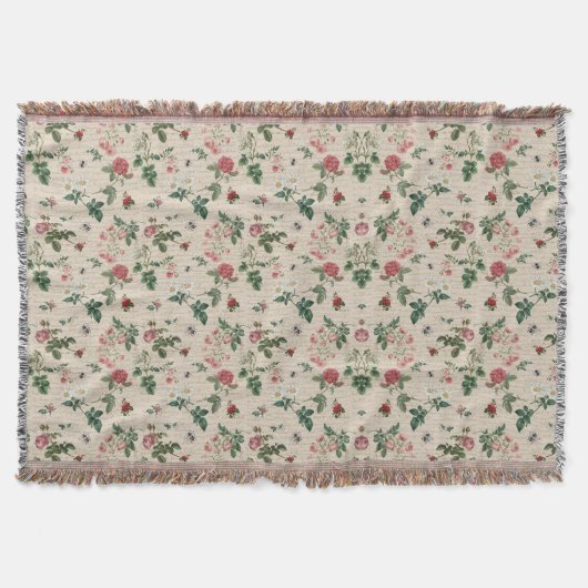 Vintage Rosengarten in Rosa Decke (Vorderseite)