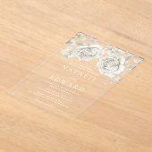 Vintage Rosenhochzeit Acryleinladungen (Ablage )