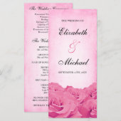 Vintage Rosenhochzeit Programm (Vorne/Hinten)
