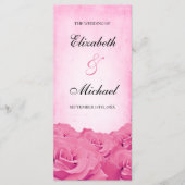 Vintage Rosenhochzeit Programm (Vorderseite)