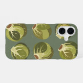 Vintage-Rosenkohl-Muster iPhone 16 Hülle (Rückseite (Horizontal))