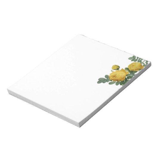 Vintage Rosenmalerei Notizblock (Rotiert)