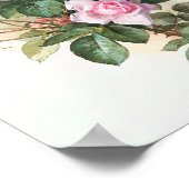 Vintage Rosenmalerei Poster (Ecke)