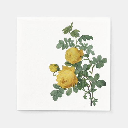 Vintage Rosenmalerei Serviette (Vorderseite)