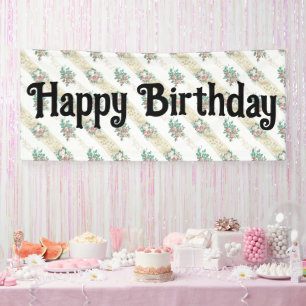 Vintage-Rosenmuster - Benutzerdefiniertes Banner