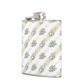 Vintage-Rosenmuster - Flasche Flachmann (Links)