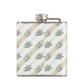 Vintage-Rosenmuster - Flasche Flachmann (Rückseite)
