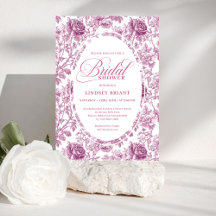 Vintage-Rosenmuster Floral Toile Brautparty  