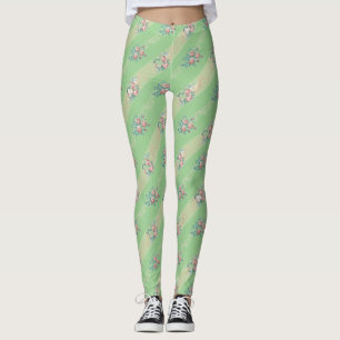 Vintage-Rosenmuster - Leggings