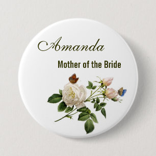 Vintage Rosenmutter Blume Mutter der Braut Button