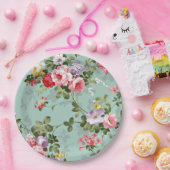 Vintage Rosenpapier-Teller Pappteller (Party)