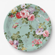 Vintage Rosenpapier-Teller