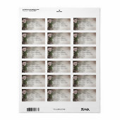 Vintage Rosenpresse - Hochzeitadresse Adressaufkleber (Vorne)