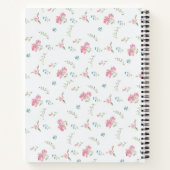 Vintage Rosenrosen Monogramm Ihr Name Notizblock (Rückseite)