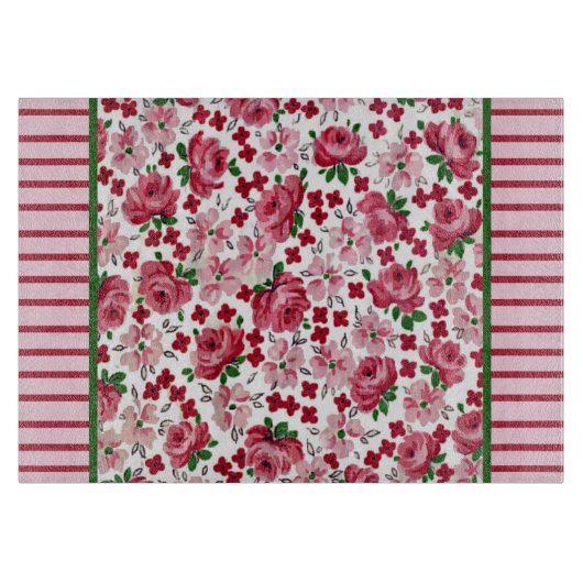 Vintage Rosenscheibe Schneidebrett (Vorderseite)