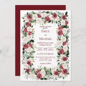 Vintage Rosenstraße Einladung (Vorne/Hinten)