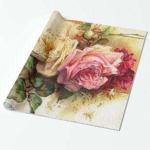 Vintage-Rosenstrauß Geschenkpapier