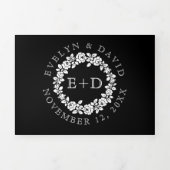 Vintage Rosentraube Dreifach Gefaltete Einladung (Cover)