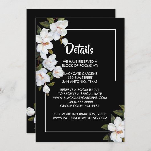 Vintage Rosenverkleidung Einladung (Vorne/Hinten)