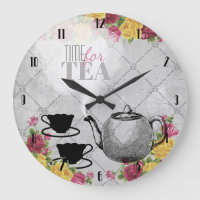 Vintage roses flowers teacups personalized kitchen