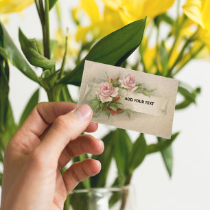 Vintage Roses Hochzeitsveranstaltung Business Visitenkarte