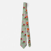 vintage roses in dusty  sage  green  krawatte (Vorderseite)