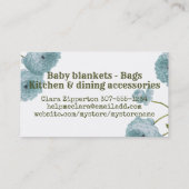 Vintage roses quilter quilt quilting sewing crafts visitenkarte (Rückseite)