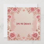 Vintage Roses Romantic Love Quote Soulmate Floral (Rückseite)