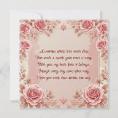 Vintage Roses Romantic Love Quote Soulmate Floral (Vorderseite)