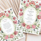 Vintage Roses Watercolor Wedding Einladung