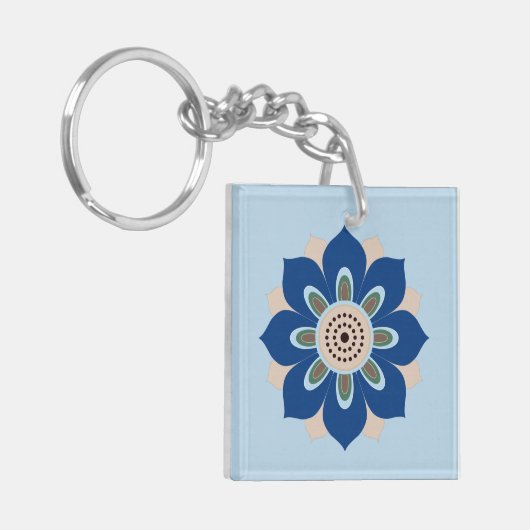 Vintage Rosette-Mustermagnete Schlüsselanhänger (Vorderseite links)