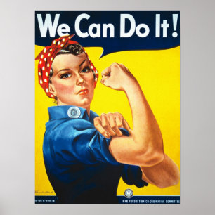 Vintage Rosie the Riveter Kriegsplakat Poster