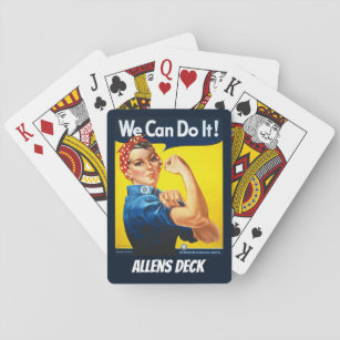 Vintage Rosie the Riveter Poster Playing Cards Spielkarten