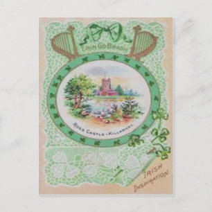 Vintage Ross Castle St. Patrick's Day Karte