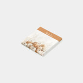 Vintage Rostbraune Wasserfarbenkürbis Post-it Klebezettel (angewinkelt)