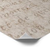 Vintage Roster- und Antike Textzusammenfassung - B Poster (Ecke)