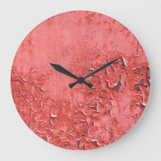 Vintage-Rostige-Eisenwand-Textur Große Wanduhr