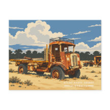 Vintage rostiger Lastwagen Sturt Stony Desert