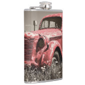 Vintage-Rostrote-LKW-Flasche Flachmann (Rechts)